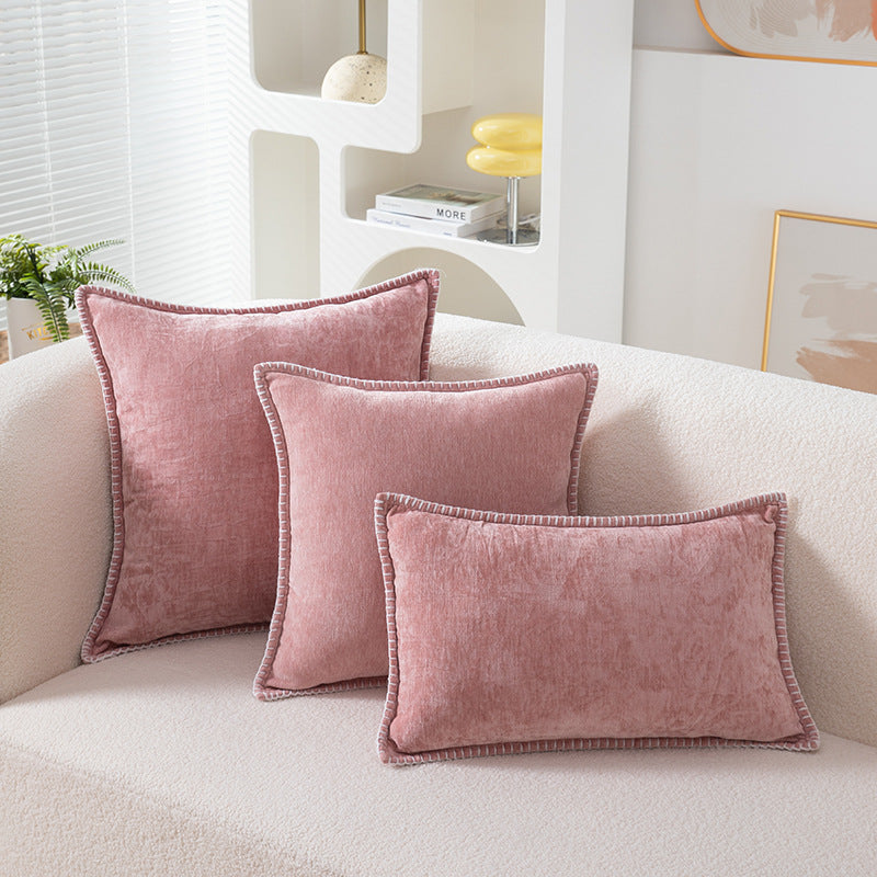 Wool Edge Pillow Cover - Natural Fiber Decorative Cushion Case