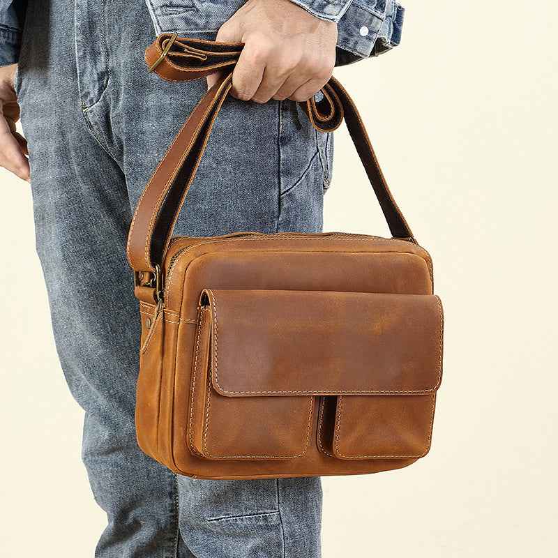 Top Layer Cowhide Leather Single-shoulder Bag Genuine Leather High-grade Crossbody