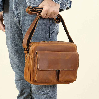 Top Layer Cowhide Leather Single-shoulder Bag Genuine Leather High-grade Crossbody