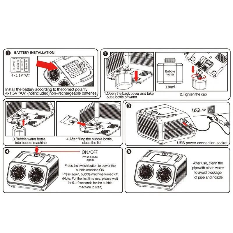 New Automatic Bubble Machine With Upgraded Bubble Blower, Suitable For Children, Indoor And Outdoor Birthday Parties, Bubble Wands, Bubble Guns, Automatic Bubble Guns, Flower Bubble Machine.