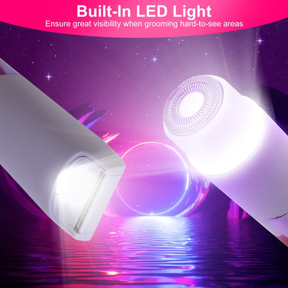 1Pc 2 In 1 Bikini Trimmer For Women Dual Head Cordless Body Shaver IPX5 Waterproof Rechargeable Pubic Hair Razor Wet And Dry Use For Bikini Underarm Leg Arm Body Face - DropOnline.co