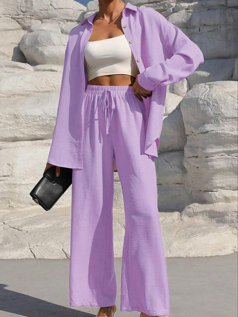 Women's Long Sleeve Cardigan Two-Piece Dress Set - Elegant Layered Outfit