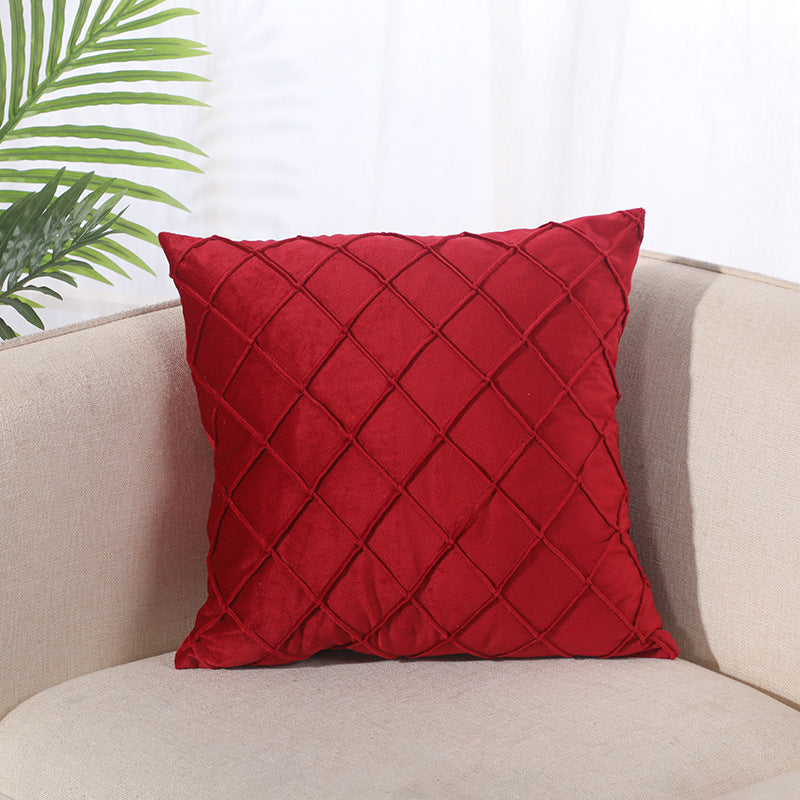 Luxurious Velvet Plaid Pillowcase - Premium Decorative Cushion Cover