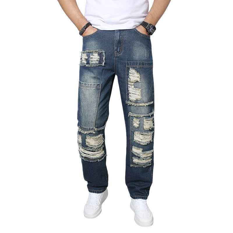 Men's Straight Wrinkle-resistant Loose Casual Jeans