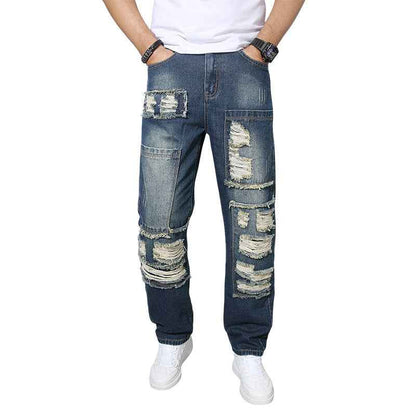 Men's Straight Wrinkle-resistant Loose Casual Jeans