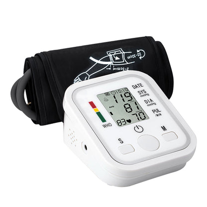Automatic Upper Arm Blood Pressure Monitor Pulse Meter BP Machine Voice Talking - DropOnline.co