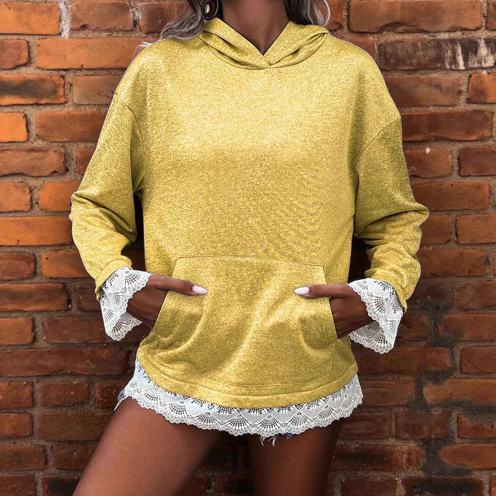 Casual Hooded Long Sleeve Pullover Regular Multi-color Women's Sweater