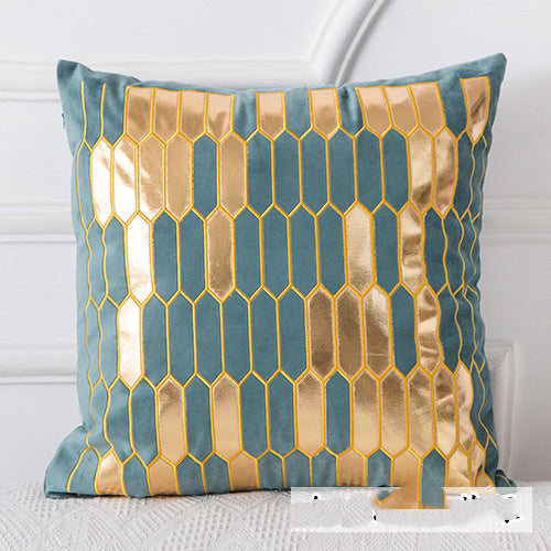 Golden Sofa Pillow Office Car Lumbar Cushion