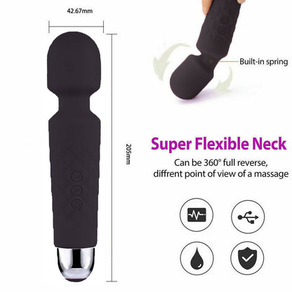 Magic Massage Wand Muscle Relaxation Massager 20 Speed Vibrating Full Body Therapy Motor - DropOnline.co