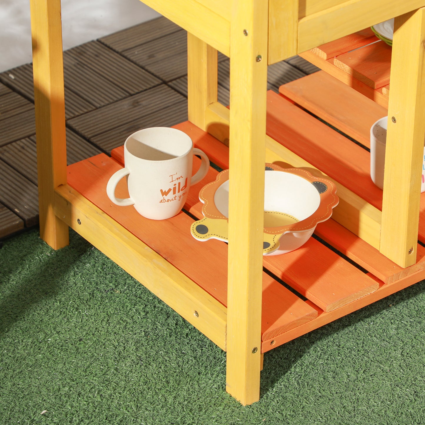 Mud Kitchen for Kids Outdoor Kitchen Playset w/ Realistic Kitchen Toys