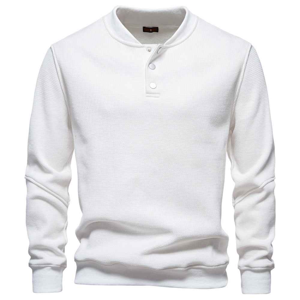 New Fleece-lined Men's Round Neck Sweatshirt