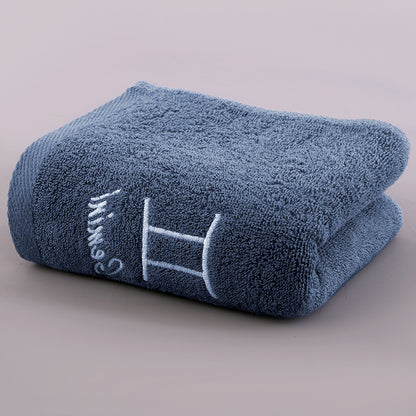 Constellation Bath Towel Plus-sized Thick Absorbent Embroidery Face Washing