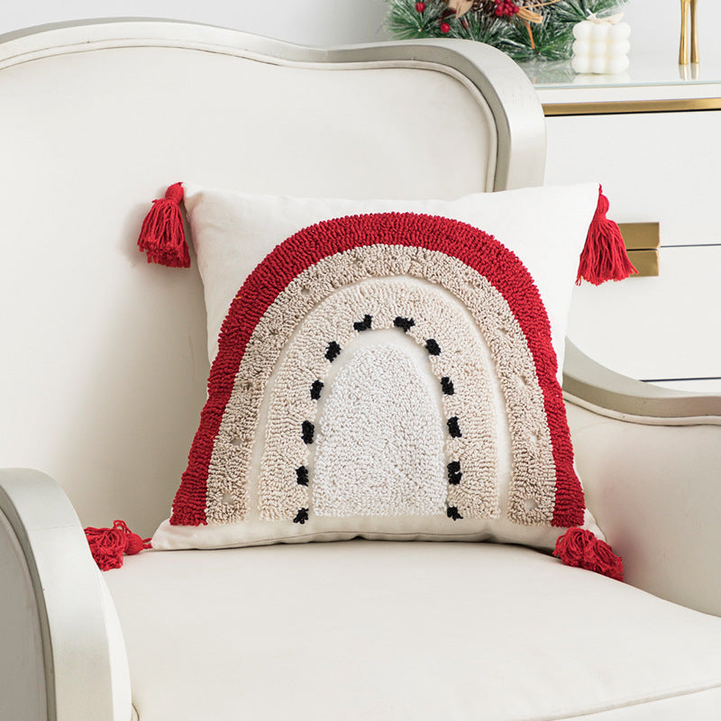 Embroidered Pillowcase - Decorative Pillow Cover with Artistic Design