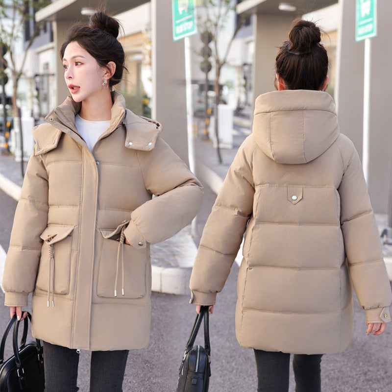 New Women's Winter Korean-style Cotton Coat Thick Mid-length