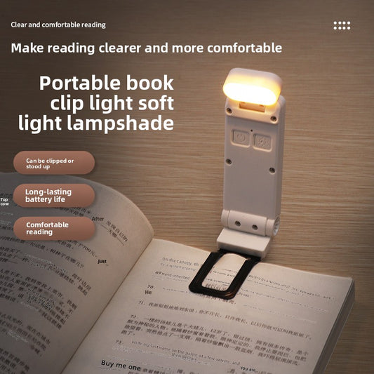 Mini USB Clip-On LED Reading Lamp - Adjustable Desk Light with Touch Control