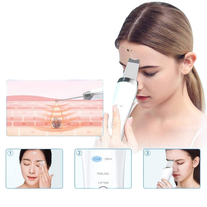 Electric Ultrasonic Skin Scrubber Face Spatula Home Ultrasonic Skin Scrubber Facial Cleaner Handheld Mini Derma Galvanica Tightening Face Scrubber Machine Skin Scrubber USB Ultrasonic - DropOnline.co