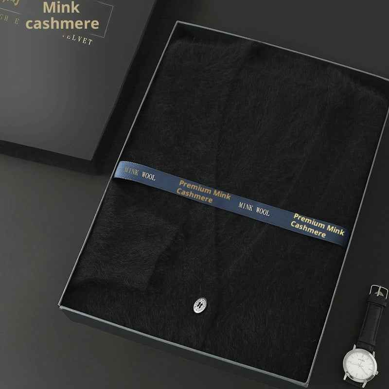 Mink Wool Sweater Men V-neck Thickened Sweater Loose Cardigan