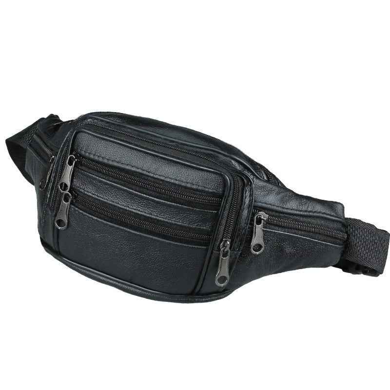 Genuine Leather Men's Outdoor Waist Bag