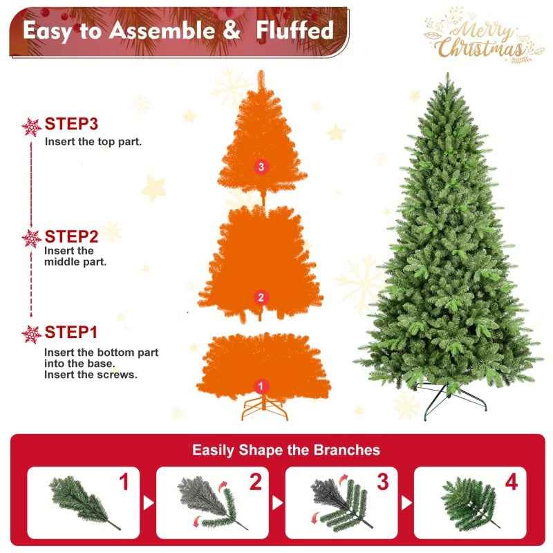 6ft PE/PVC Mixed Christmas Tree - Premium Holiday Decoration