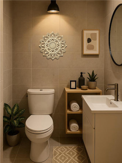 Hand-Hammered Moroccan Metal Mandala Wall Art - Bohemian Living Room Decor - DropOnline.co