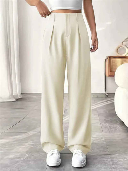 Ladies' High-waisted Slim-fit Suit Pants Wide-leg Floor-dragging Pants