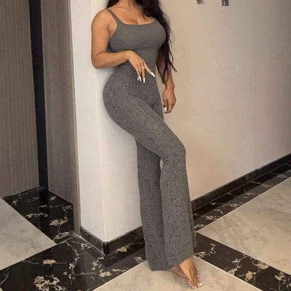 Women's Solid Color Casual Mid-rise Flare Pants