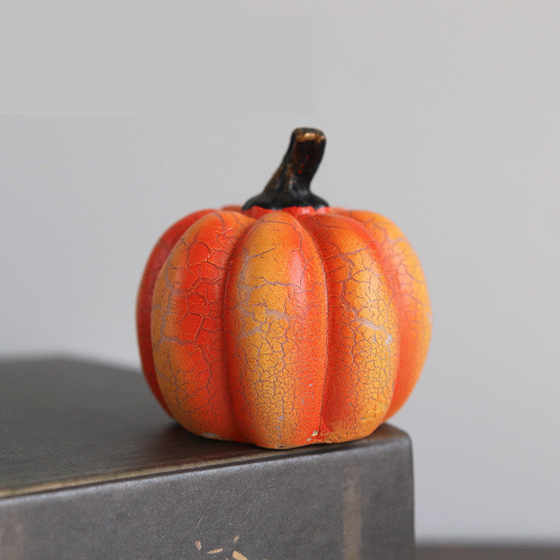 Halloween Pumpkin LED Candle Lamp - Resin Luminous Decoration