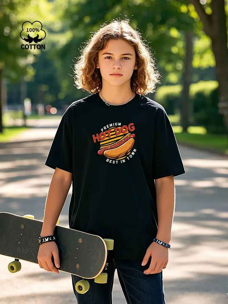 Men's Printed Short Sleeve T-Shirt - Artistic Casual Graphic Tee