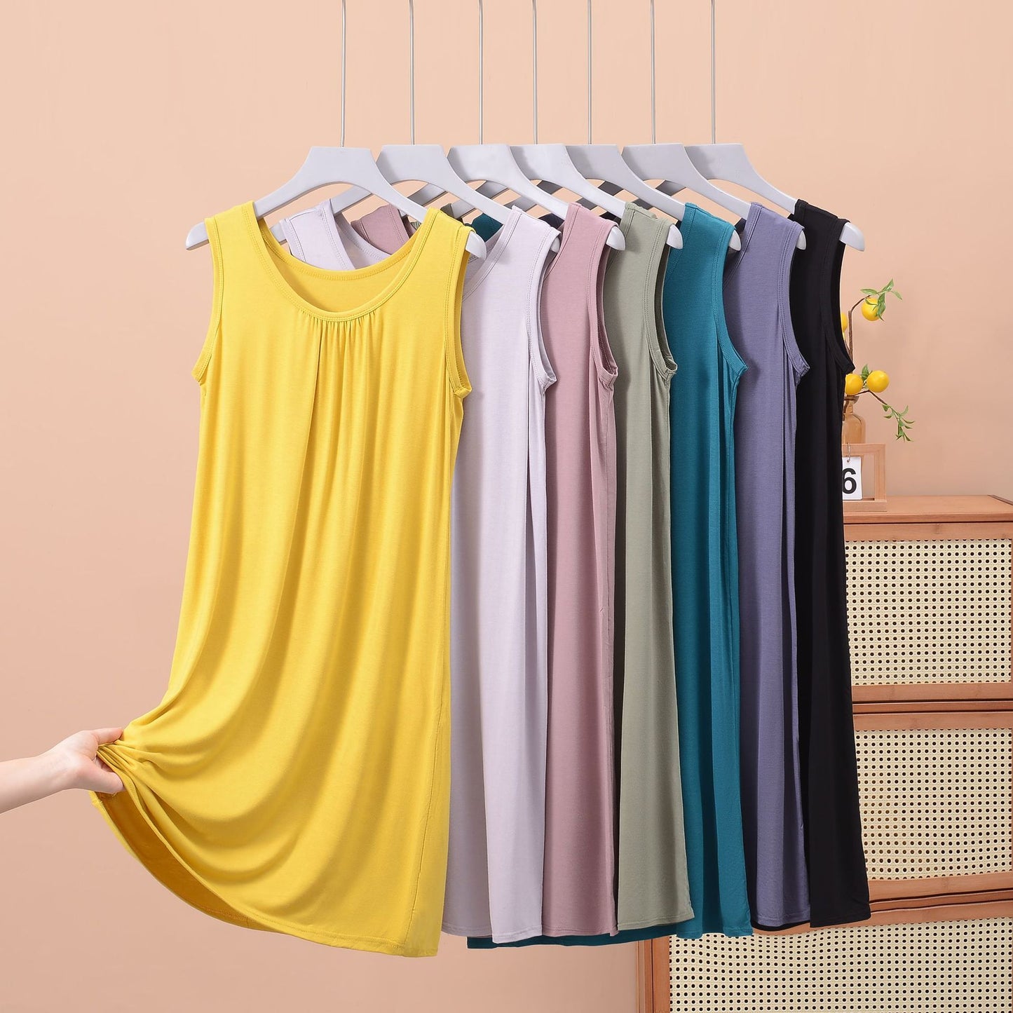 Plus Size Round Neck Ruffled Sleeveless Maxi Dress - Comfortable Casual Style
