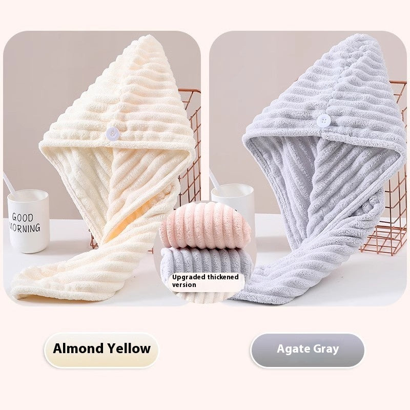 Candy Velvet Hair-drying Cap Thick Absorbent Headscarf