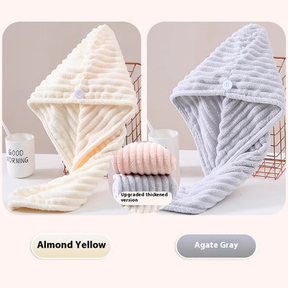 Candy Velvet Hair-drying Cap Thick Absorbent Headscarf