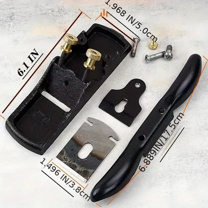 One Traditional Handheld Woodworking Double Line Planer, Adjustable Woodworking Bird Planer, Double Nut Adjustable Woodworking Planer, Equipped With A High-carbon Steel Blade For Smoothing And Shaping