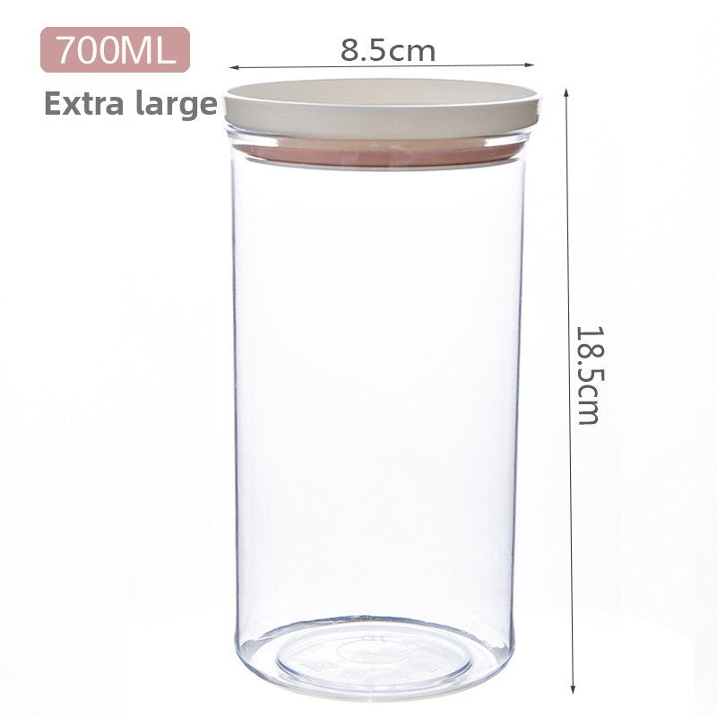 Clear Plastic Storage Jars - Microwave Safe Kitchen Containers Set