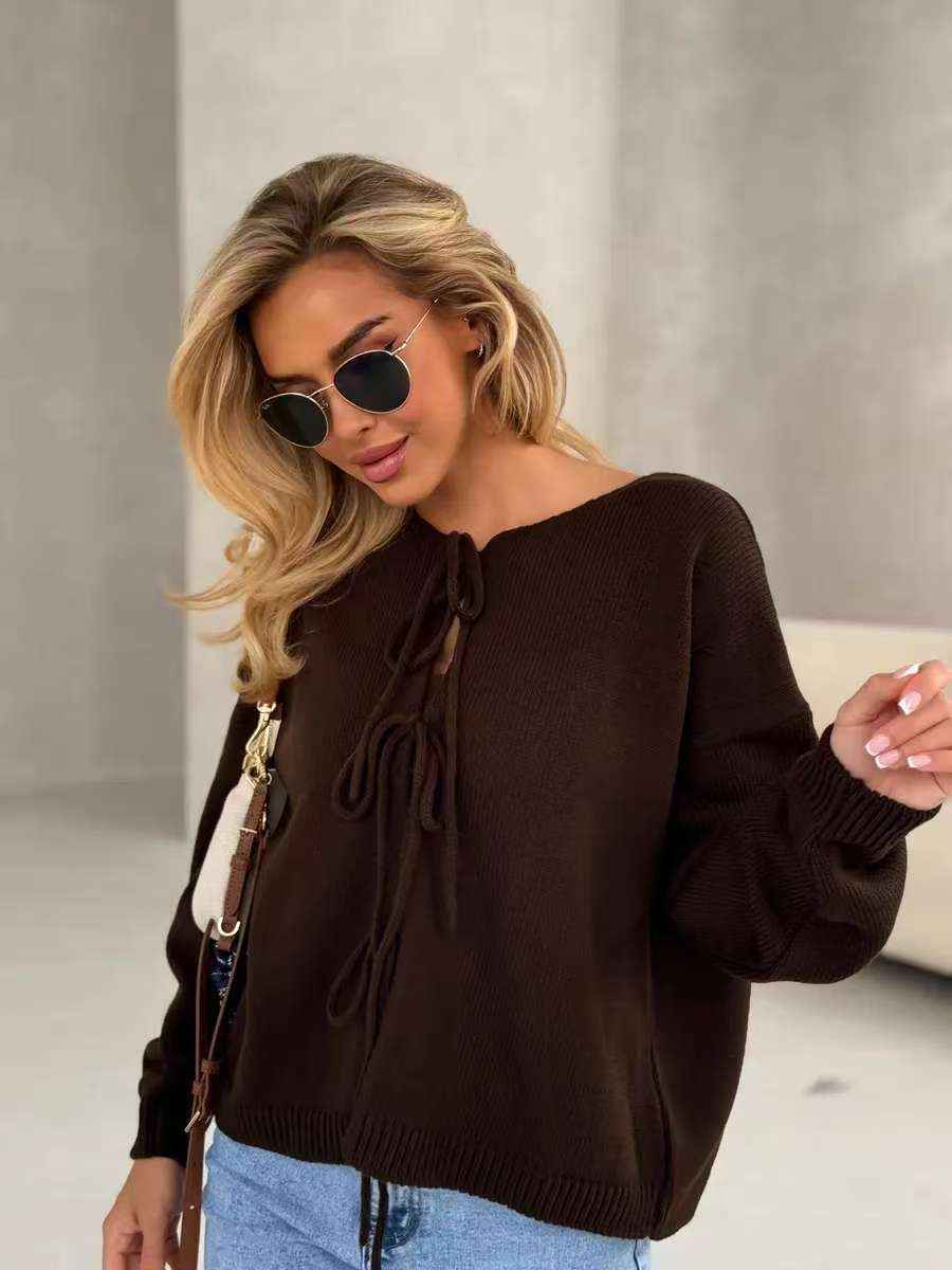 Loose Round-neck Long-sleeved Women's Sweater