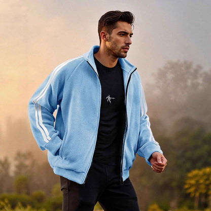 New Zipper Trend Versatile Men's Fleece Jacket
