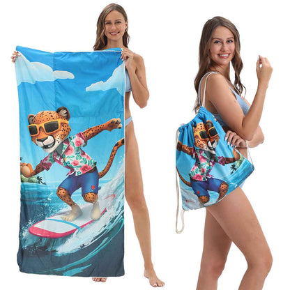 One-piece Beach Towel Versatile Bag Storage