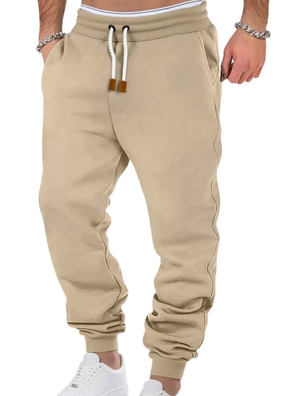 Male Solid Color Loose Cuffed Sports Casual Sweatpants