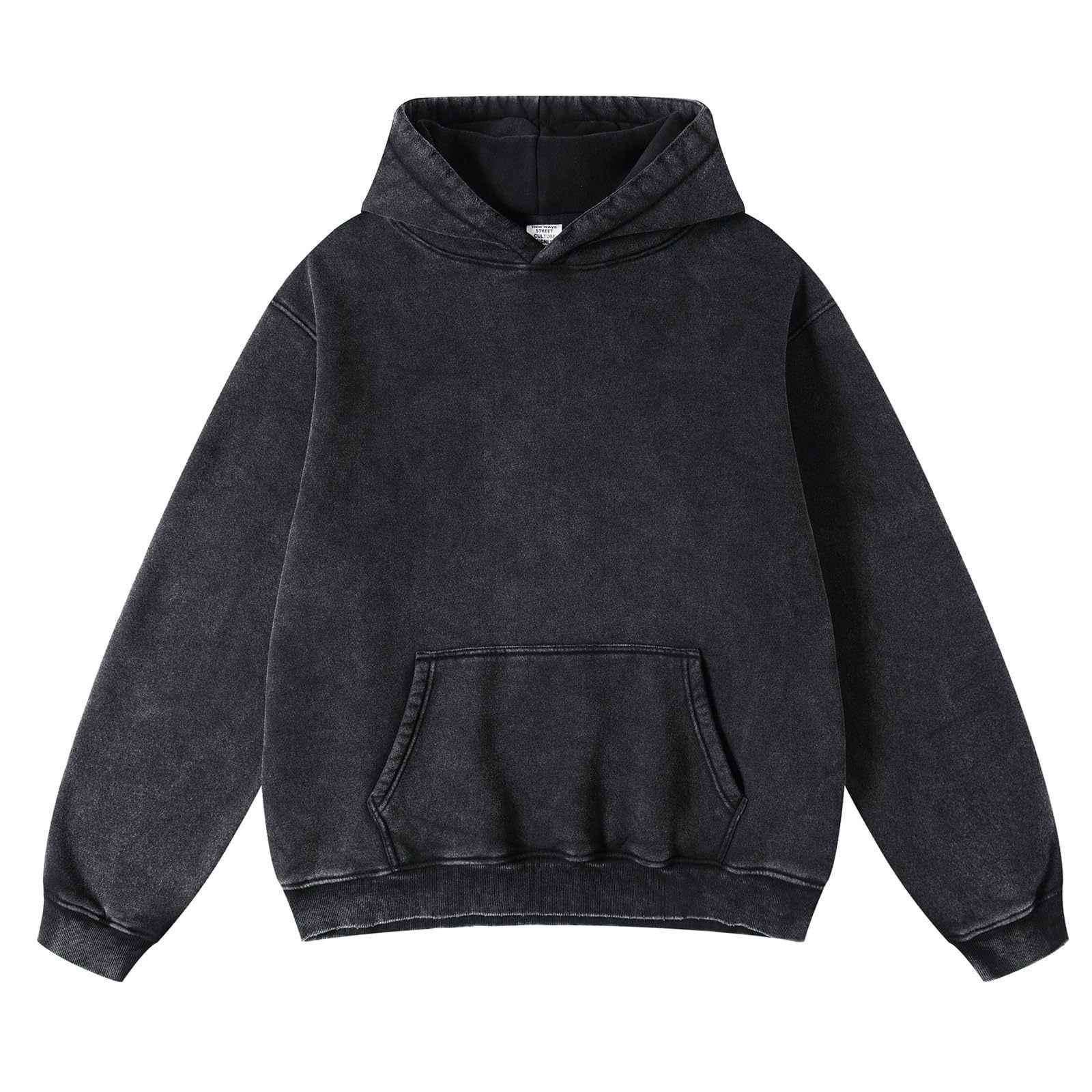 Men's Loose Casual Solid Color Hooded Sweatshirt