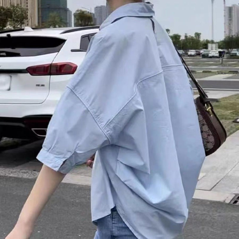 Women's Back-Hole Short Sleeve Shirt - Designer Inspired Style