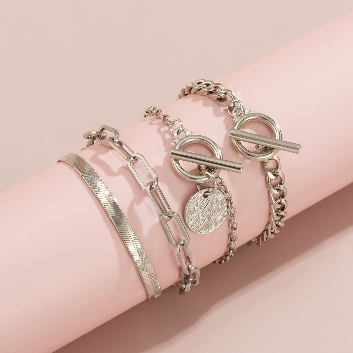 Metal Wind Hollow Chain Bracelet - Snake Bone Design