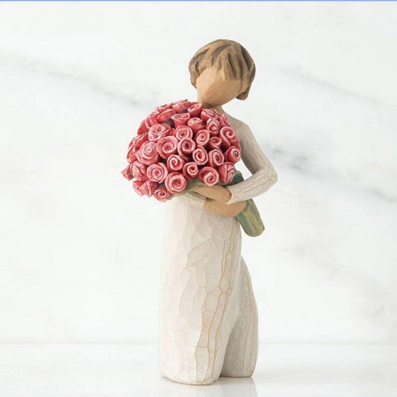 Premium Girl Resin Statue Decoration - Modern Home Ornament Collection