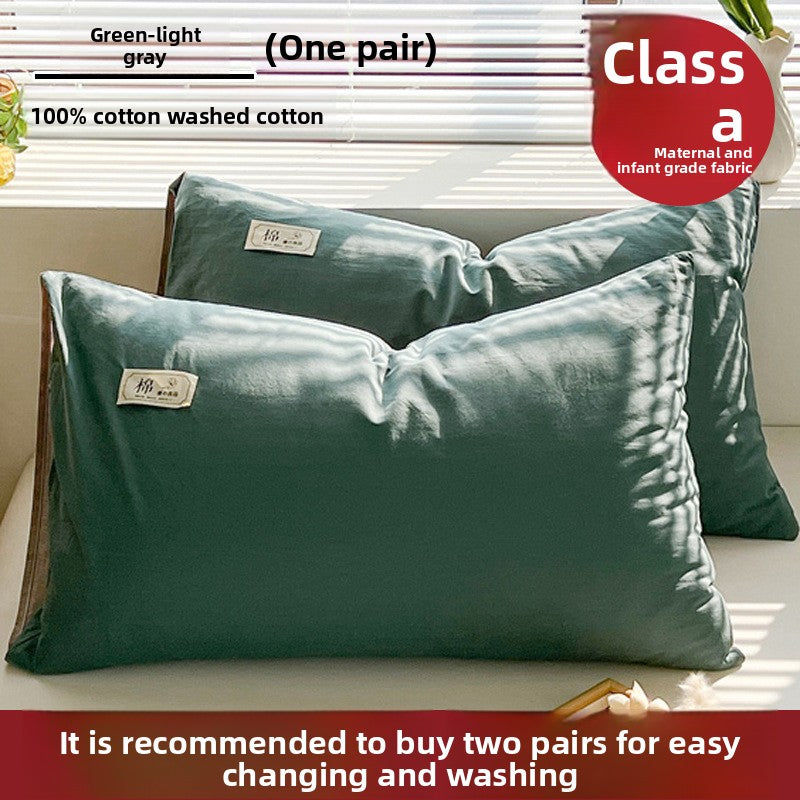 Pure Cotton Pillowcase - Premium Natural Fiber Pillow Cover