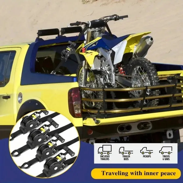 2-piece 1"x10" Automatic Stretching Tensioner. Automatically Fasten The Cargo Binding Ratchet. -1500 Pounds Of Breaking Strength