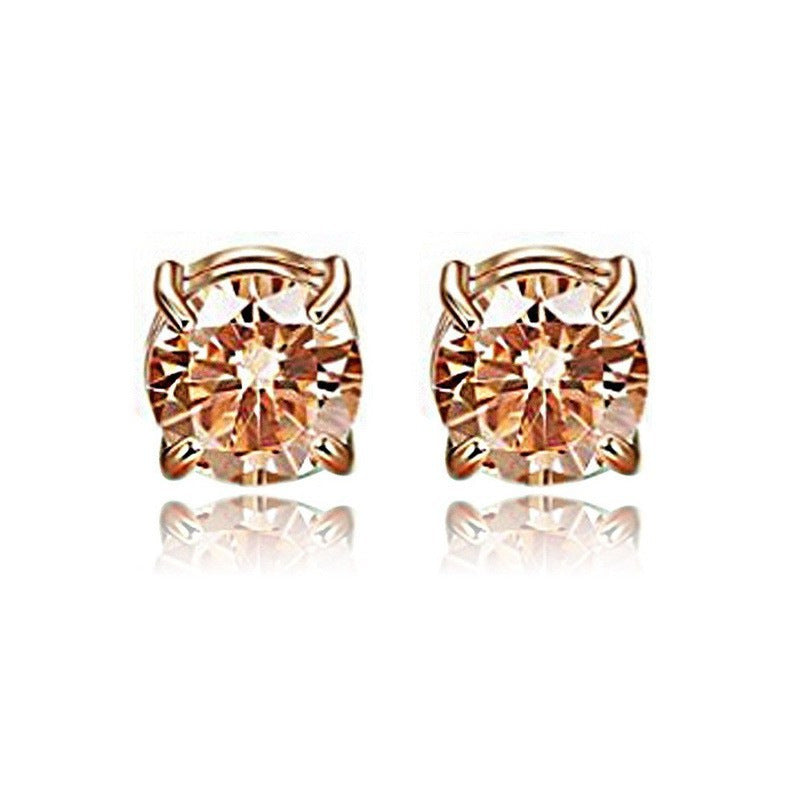 Unisex Stud Earrings - 6mm Minimalist Round Earrings for Men & Women