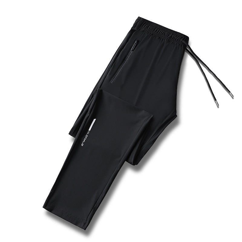 Men's Ice Silk Sports Casual Pants - Straight Leg Design