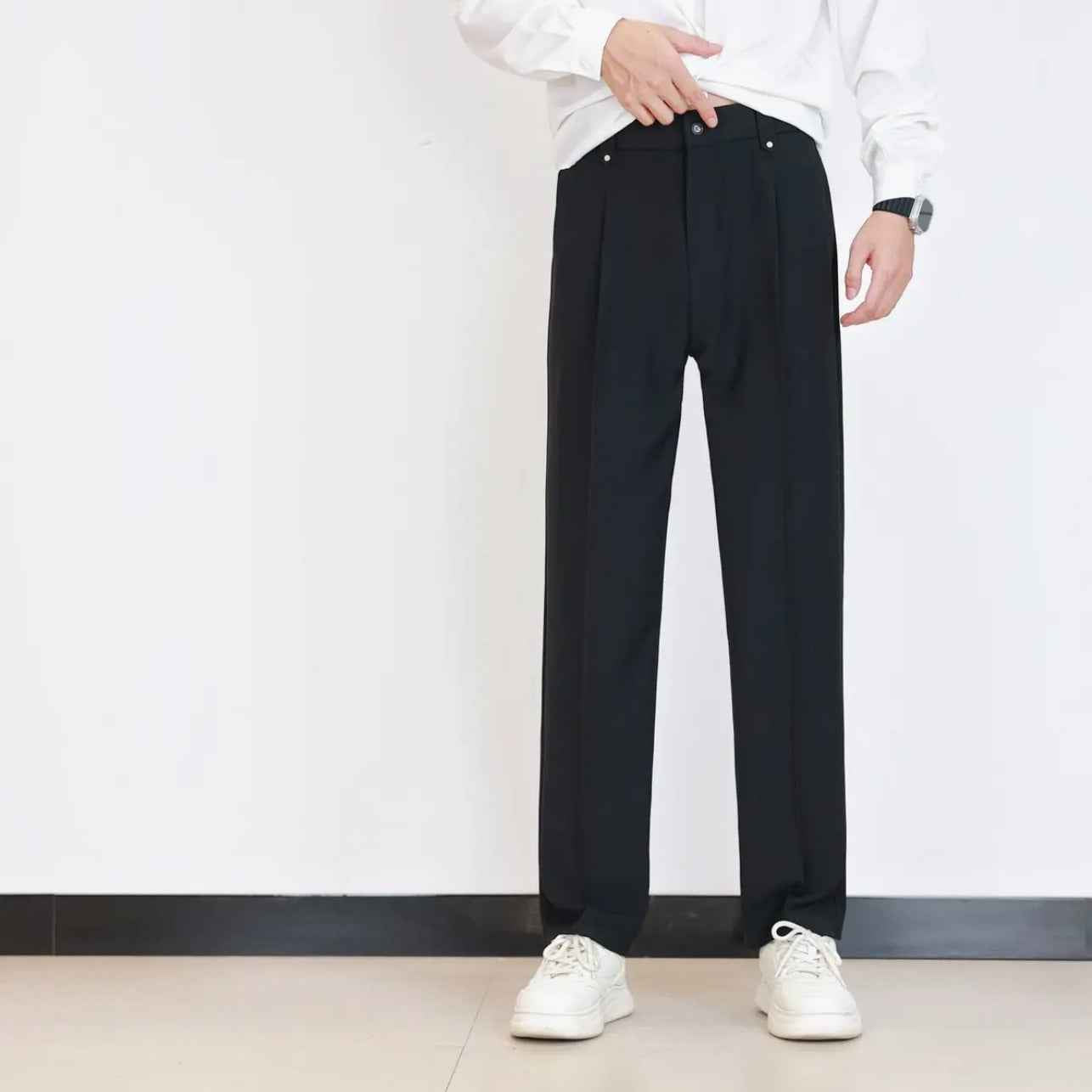 Men's Autumn Drape Loose Straight Wide Leg Trousers
