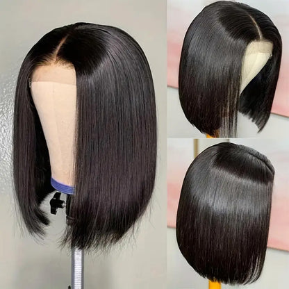 4x4 Lace Closed Non-toxic Wig, Synthetic Wig, Straight Wave Head, 10-inch Non-adhesive Lace Front Piece, Suitable For The Whole Scene. - DropOnline.co