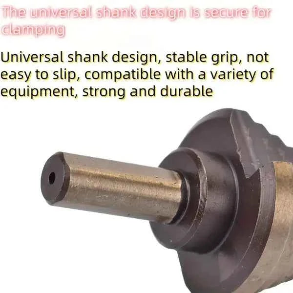 5pcs Baked Yellow Hair Black Step Drill Triangular Shank High-speed Steel Pagoda Drill Hole Opener Set