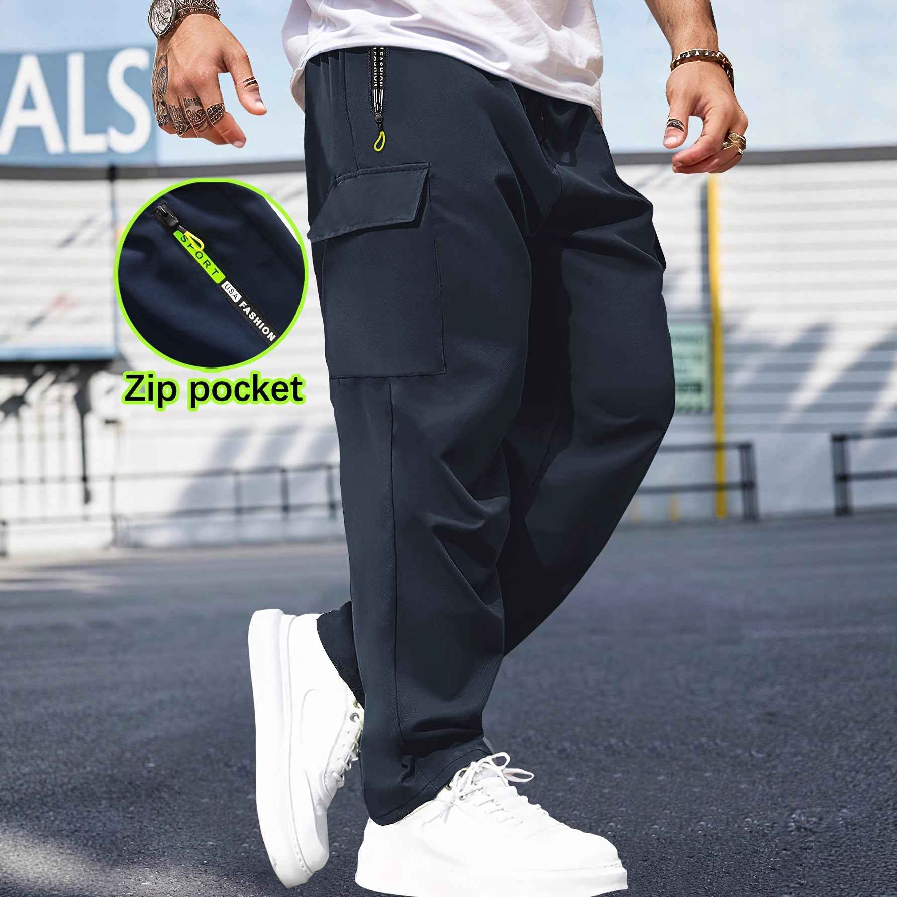 Breathable Cargo Pants Retro Workwear