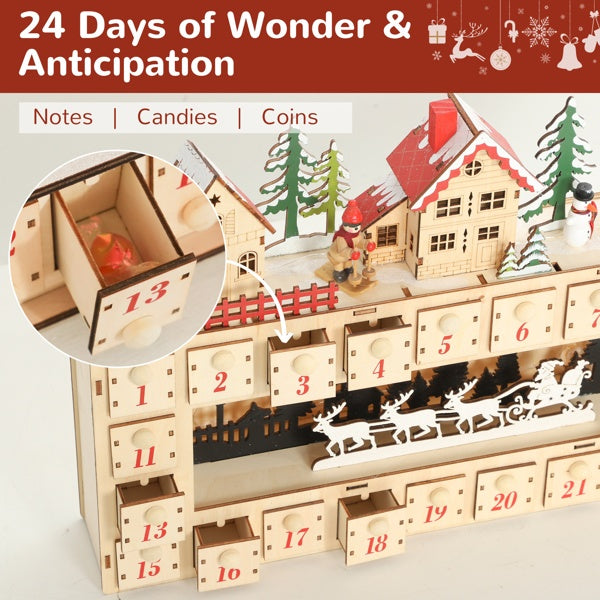 Christmas Advent Calendar - 24-Day Holiday Countdown Calendar